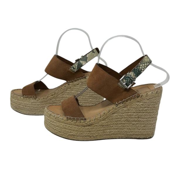 Dolce Vita Brown Suede Spiro Wedge Platform Sandal Size 8 - Picture 1 of 16